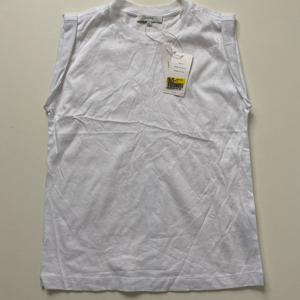 vince, white tank top, size (XS)